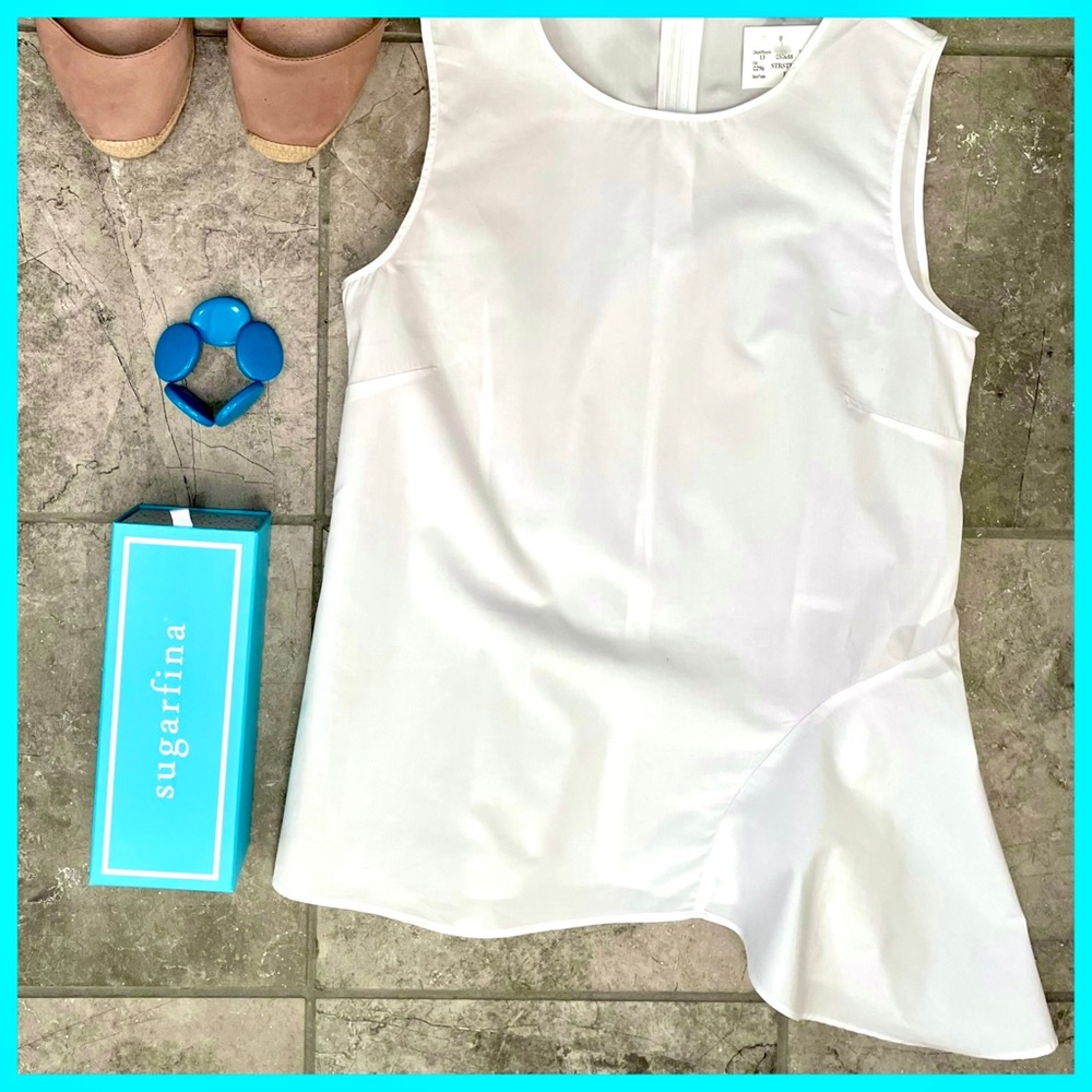 Massimo Dutti Asymmetrical Cotton Blouse